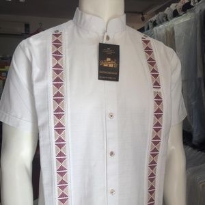 Guayabera Shirt Short Sleeve Fine Linen